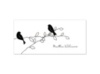 Love Birds - Black - Place Card