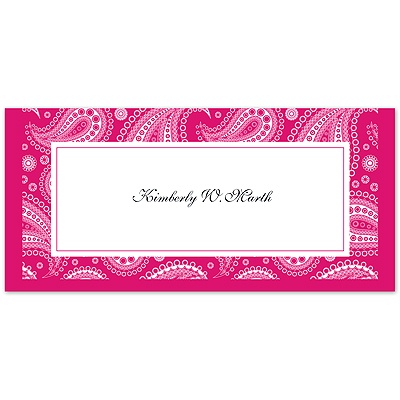 Perfect Paisley - Watermelon - Place Card