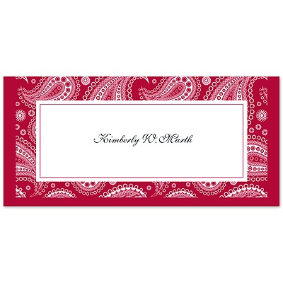 Perfect Paisley - Apple - Place Card
