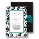 Floral Border with Wrap - Jade Invitation