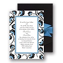 Floral Border with Wrap - Cornflower Invitation