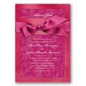 Treasured Jewels Pattern - Hot Pink & Watermelon Invitation