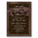 Treasured Jewels Pattern - Tiger's Eye & Chocolate Invitation