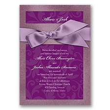 Treasured Jewels Pattern - Amethyst & Sangria Invitation