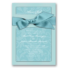 Treasured Jewels Pattern - Blue Topaz & Pool Invitation