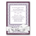Imperial Byzantine Border - Jasper Invitation with Ribbon