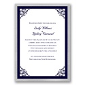Imperial Contour Border - Silver Invitation