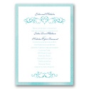 Imperial Filigree Heart - Blue Topaz Invitation