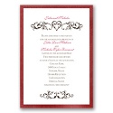 Imperial Filigree Heart - Garnet Invitation