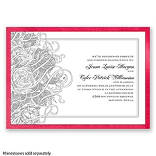 Imperial French Garden - Hot Pink Invitation