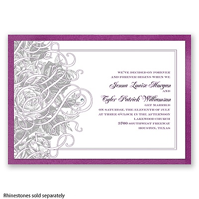 Imperial French Garden - Violet Invitation