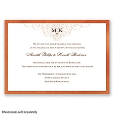 Imperial Love Knots - Copper Invitation