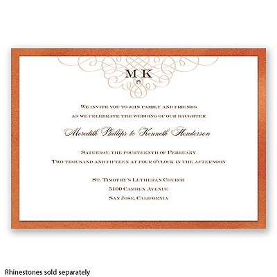 Imperial Love Knots - Copper Invitation