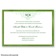 Imperial Love Knots - Green Topaz Invitation