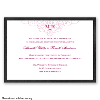 Imperial Love Knots - Onyx Invitation