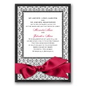 Imperial Byzantine Border - Onyx Invitation with Ribbon