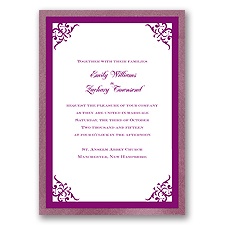 Imperial Contour Border - Amethyst Invitation