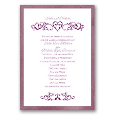 Imperial Filigree Heart - Amethyst Invitation