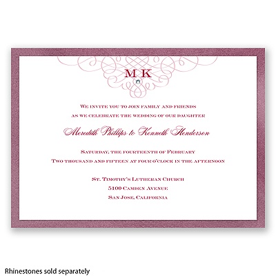 Imperial Love Knots - Amethyst Invitation