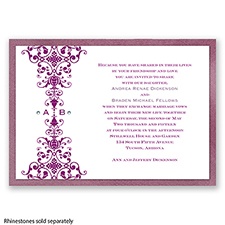 Imperial Ornamental Band - Amethyst Invitation