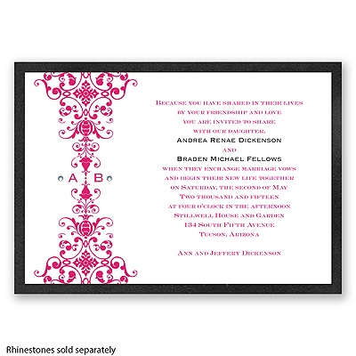 Imperial Ornamental Band - Onyx Invitation