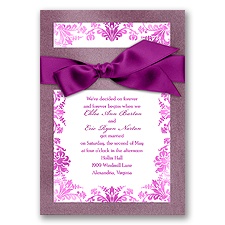 Treasured Jewels Washed Filigree - Amethyst Invitation