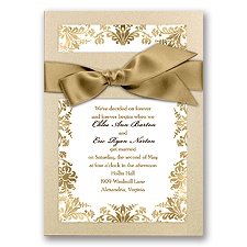 Treasured Jewels Washed Filigree - Champagne Invitation