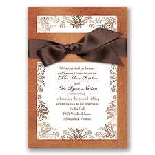 Treasured Jewels Washed Filigree - Copper Invitation