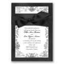Treasured Jewels Washed Filigree - Onyx Invitation
