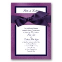 Treasured Jewels Border - Violet & Bright White Invitation