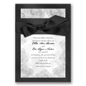 Treasured Jewels Vintage Roses - Onyx Invitation