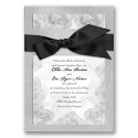 Treasured Jewels Vintage Roses - Silver Invitation