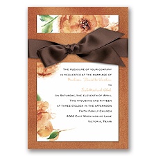 Treasured Jewels Splendor - Coral & Copper Invitation