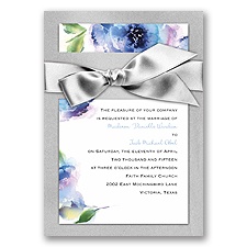 Treasured Jewels Splendor - Blue & Silver Invitation