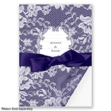 Lace Wrap - Lapis - Invitation