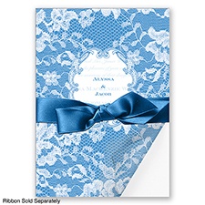 Lace Wrap - Cornflower - Invitation