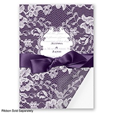 Lace Wrap - Plum - Invitation