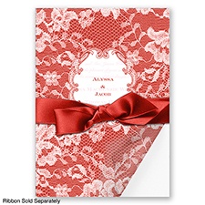 Lace Wrap - Poppy - Invitation