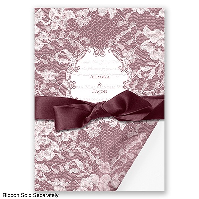 Lace Wrap - Rosewood - Invitation