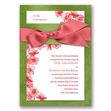 Treasured Jewels Floral - Green Topaz & Bright White Invitation