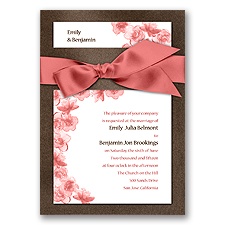 Treasured Jewels Floral - Tiger's Eye & Bright White Invitation