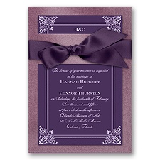 Treasured Jewels Charisma - Amethyst & Bright White Invitation
