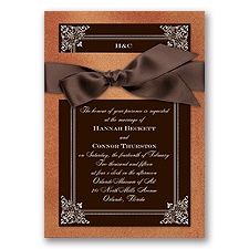 Treasured Jewels Charisma - Copper & Bright White Invitation