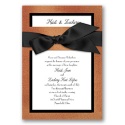 Treasured Jewels Border - Copper & Bright White Invitation