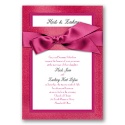 Treasured Jewels Border - Hot Pink & Bright White Invitation