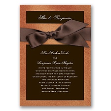 Treasured Jewels Solid - Copper & Bright White Invitation