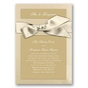 Treasured Jewels Solid - Champagne & Bright White Invitation