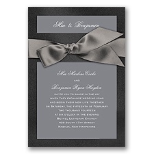 Treasured Jewels Solid - Onyx & Bright White Invitation