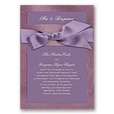 Treasured Jewels Solid - Amethyst & Bright White Invitation