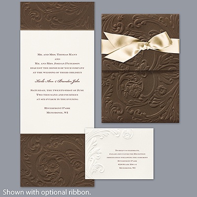 Embossed Flourish - Invitation